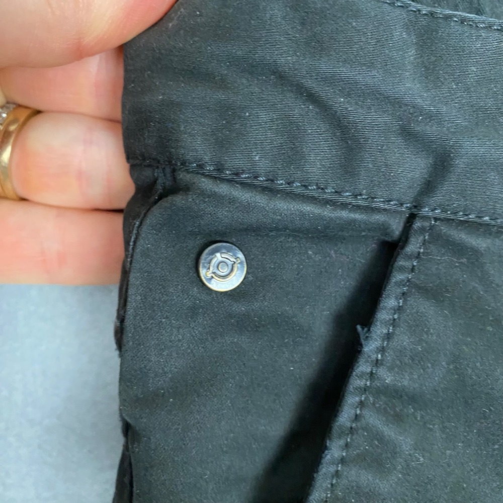 Bonobo Planet‎ Jeans Mens Black Straight Slim Leg Chino Pants France 46 US 35-36 - Picture 6 of 13